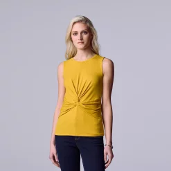 Women's Simply Vera Vera Wang Twist-Front Tank -SIMPLY VERA VERA WANG Sales 5561348 Golden Ticket