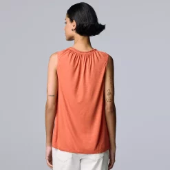 Women's Simply Vera Vera Wang Shirred Tank -SIMPLY VERA VERA WANG Sales 5561492 ALT