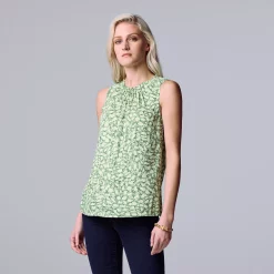 Women's Simply Vera Vera Wang Shirred Tank -SIMPLY VERA VERA WANG Sales 5561492 Textured Skin