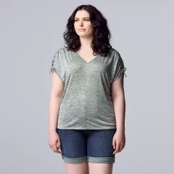 Women's Simply Vera Vera Wang Ruched-Shoulder Dolman Tee -SIMPLY VERA VERA WANG Sales 5561866 Chalk Hill