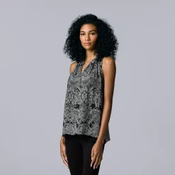 Women's Simply Vera Vera Wang Pleated Tank -SIMPLY VERA VERA WANG Sales 5568467 Floral Lace