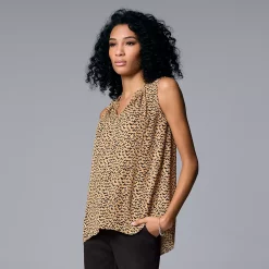 Women's Simply Vera Vera Wang Pleated Tank -SIMPLY VERA VERA WANG Sales 5568467 Mini Sketch Texture