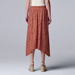 Women's Simply Vera Vera Wang Sharkbite-Hem Midi Skirt 8 Women's Simply Vera Vera Wang Sharkbite-Hem Midi Skirt -SIMPLY VERA VERA WANG Sales 5569451 ALT