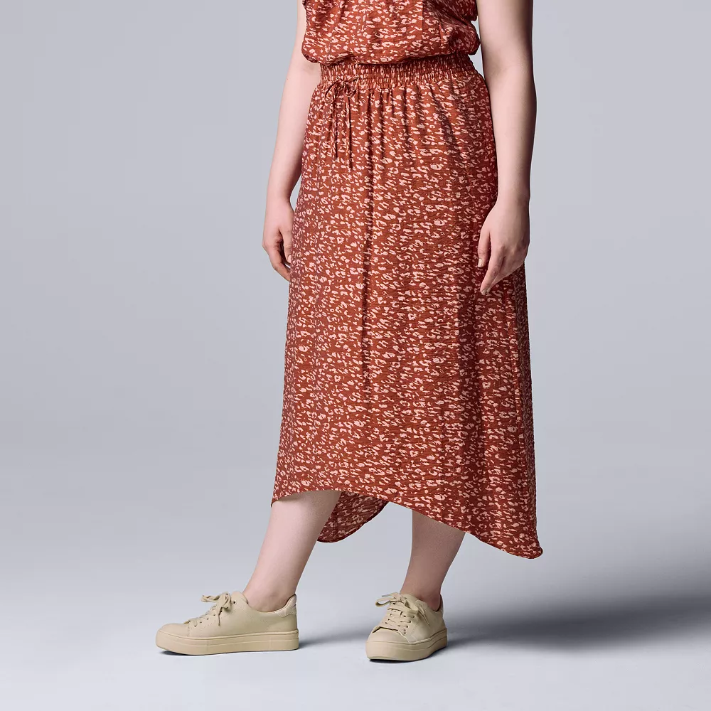 Women's Simply Vera Vera Wang Sharkbite-Hem Midi Skirt 6 Women's Simply Vera Vera Wang Sharkbite-Hem Midi Skirt - Image 4