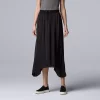 Women's Simply Vera Vera Wang Sharkbite-Hem Midi Skirt -SIMPLY VERA VERA WANG Sales 5569451 Vera Black