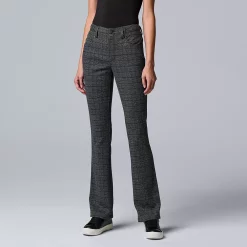 Women's Simply Vera Vera Wang High-Rise Ponte Bootcut Pants -SIMPLY VERA VERA WANG Sales 5572813 Grey Plaid