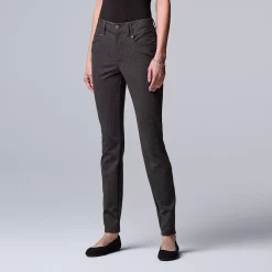 Women's Simply Vera Vera Wang High-Rise Ponte Skinny Pants -SIMPLY VERA VERA WANG Sales 5577522 Cannonball Heather