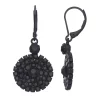 Simply Vera Vera Wang Black Circle Stone Drop Earrings -SIMPLY VERA VERA WANG Sales 5636719