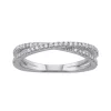 Simply Vera Vera Wang 14k White Gold 1/4 Carat Diamond Crisscross Wedding Ring -SIMPLY VERA VERA WANG Sales 5677743