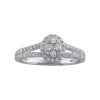 Simply Vera Vera Wang 14k White Gold 1/3 Carat Diamond Cluster Engagement Ring