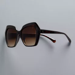 Women's Simply Vera Vera Wang Monika Geo Square Sunglasses -SIMPLY VERA VERA WANG Sales 5678734 Tortoise