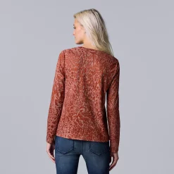 Women's Simply Vera Vera Wang Textured Crewneck Tee 25 Women's Simply Vera Vera Wang Textured Crewneck Tee -SIMPLY VERA VERA WANG Sales 5684498 ALT