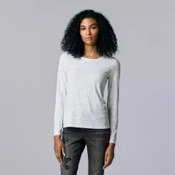 Women's Simply Vera Vera Wang Textured Crewneck Tee 17 Women's Simply Vera Vera Wang Textured Crewneck Tee -SIMPLY VERA VERA WANG Sales 5684498 Modern White
