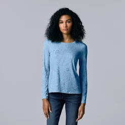Women's Simply Vera Vera Wang Textured Crewneck Tee 19 Women's Simply Vera Vera Wang Textured Crewneck Tee -SIMPLY VERA VERA WANG Sales 5684498 Vera Sky Blue