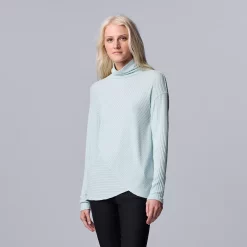 Petite Simply Vera Vera Wang Cozy Asymmetrical-Hem Turtleneck -SIMPLY VERA VERA WANG Sales 5688947 Seattle Sky