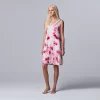 Women's Simply Vera Vera Wang Midi Chemise -SIMPLY VERA VERA WANG Sales 5702044 Lt Pink Floral