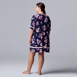 Plus Size Simply Vera Vera Wang Short Sleeve Sleepshirt -SIMPLY VERA VERA WANG Sales 5702046 ALT