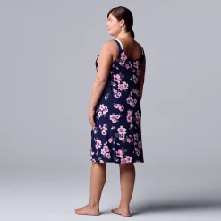 Plus Size Simply Vera Vera Wang Midi Chemise -SIMPLY VERA VERA WANG Sales 5702048 ALT