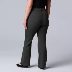 Plus Size Simply Vera Vera Wang High-Rise Ponte Bootcut -SIMPLY VERA VERA WANG Sales 5716885 ALT