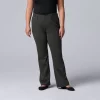 Plus Size Simply Vera Vera Wang High-Rise Ponte Bootcut -SIMPLY VERA VERA WANG Sales 5716885 Cannonball Texture