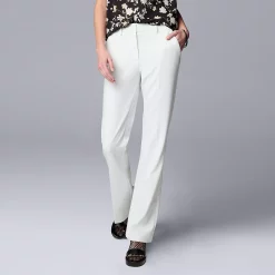 Women's Simply Vera Vera Wang High-Rise Flare Pants -SIMPLY VERA VERA WANG Sales 5750806 Modern White