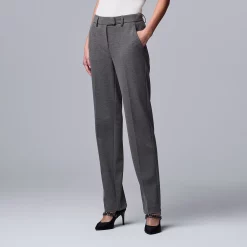 Women's Simply Vera Vera Wang High-Rise Slim Straight Pants -SIMPLY VERA VERA WANG Sales 5750807 ALT4