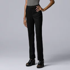 Women's Simply Vera Vera Wang High-Rise Slim Straight Pants -SIMPLY VERA VERA WANG Sales 5750807 Black