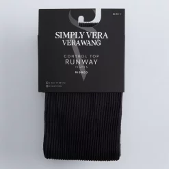 Women's Simply Vera Vera Wang Control Top Ribbed Tights -SIMPLY VERA VERA WANG Sales 5799576 ALT2