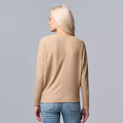 Women's Simply Vera Vera Wang Cozy Ribbed Top -SIMPLY VERA VERA WANG Sales 5804140 ALT