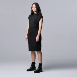 Women's Simply Vera Vera Wang Draped Sheath Dress -SIMPLY VERA VERA WANG Sales 5806411 Vera Black