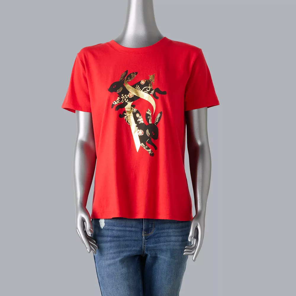 Women's Simply Vera Vera Wang Lunar New Year Graphic Tee 3 Women's Simply Vera Vera Wang Lunar New Year Graphic Tee