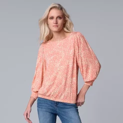 Women's Simply Vera Vera Wang Banded-Hem Draped Top 11 Women's Simply Vera Vera Wang Banded-Hem Draped Top -SIMPLY VERA VERA WANG Sales 5841061 Dotted Wave