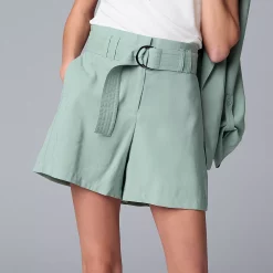 Women's Simply Vera Vera Wang Soft Shorts -SIMPLY VERA VERA WANG Sales 5852408 Moxie Green