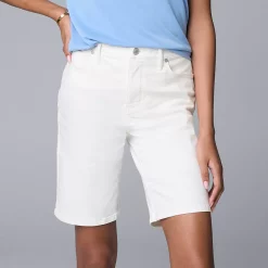 Women's Simply Vera Vera Wang High-Waist Jean Shorts 9 Women's Simply Vera Vera Wang High-Waist Jean Shorts -SIMPLY VERA VERA WANG Sales 5852952 White Knight