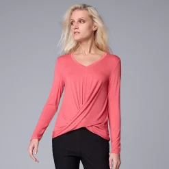 Women's Simply Vera Vera Wang Twist-Front Top
