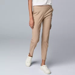 Petite Simply Vera Vera Wang Pull-On Ankle Pants -SIMPLY VERA VERA WANG Sales 5879736 Vera Beige
