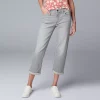 Women's Simply Vera Vera Wang Relaxed Boyfriend Crop Pants -SIMPLY VERA VERA WANG Sales 5880278 Greystone