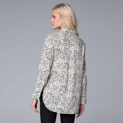Women's Simply Vera Vera Wang Tunic Blouse -SIMPLY VERA VERA WANG Sales 5890081 ALT