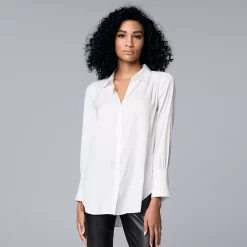 Women's Simply Vera Vera Wang Tunic Blouse -SIMPLY VERA VERA WANG Sales 5890081 Modern White