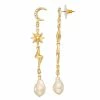 Simply Vera Vera Wang Gold Tone Simulated Pearl Celestial Drop Earrings -SIMPLY VERA VERA WANG Sales 5892981