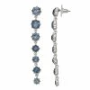 Simply Vera Vera Wang Silver Tone Simulated Blue Crystal Linear Drop Earrings -SIMPLY VERA VERA WANG Sales 5895470