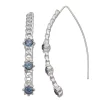 Simply Vera Vera Wang Silver Tone Simulated Blue Crystal Chain Threader Earrings -SIMPLY VERA VERA WANG Sales 5895471
