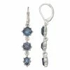 Simply Vera Vera Wang Silver Tone Simulated Blue Crystal Leverback Drop Earrings -SIMPLY VERA VERA WANG Sales 5895473