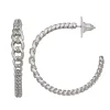 Simply Vera Vera Wang Silver Tone Graduated Chain C-Hoop Earrings -SIMPLY VERA VERA WANG Sales 5895902