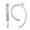 Simply Vera Vera Wang Silver Tone Chain Front-To-Back Drop Earrings -SIMPLY VERA VERA WANG Sales 5895904