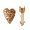 Simply Vera Vera Wang Gold Tone Heart and Arrow Mismatched Earrings -SIMPLY VERA VERA WANG Sales 5896168