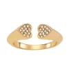 Simply Vera Vera Wang Gold-Tone Heart Ring -SIMPLY VERA VERA WANG Sales 5896192