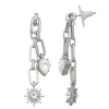 Simply Vera Vera Wang Silver Tone Linear Starburst Earrings -SIMPLY VERA VERA WANG Sales 5896346