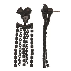 Simply Vera Vera Wang Silver-Tone Floral Linear Stud Earrings