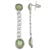 Simply Vera Vera Wang Silver-Tone Green Stone Linear Statement Earrings -SIMPLY VERA VERA WANG Sales 5896488